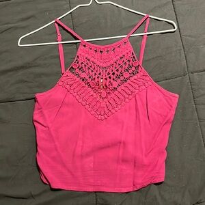 Adorable crop top with zipper back